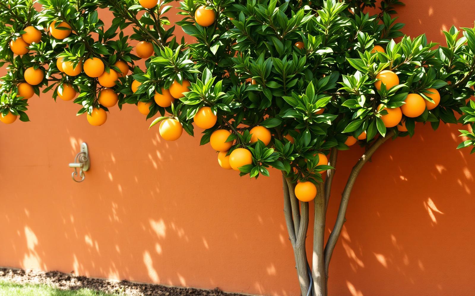 Citrus at the back of the courtyard