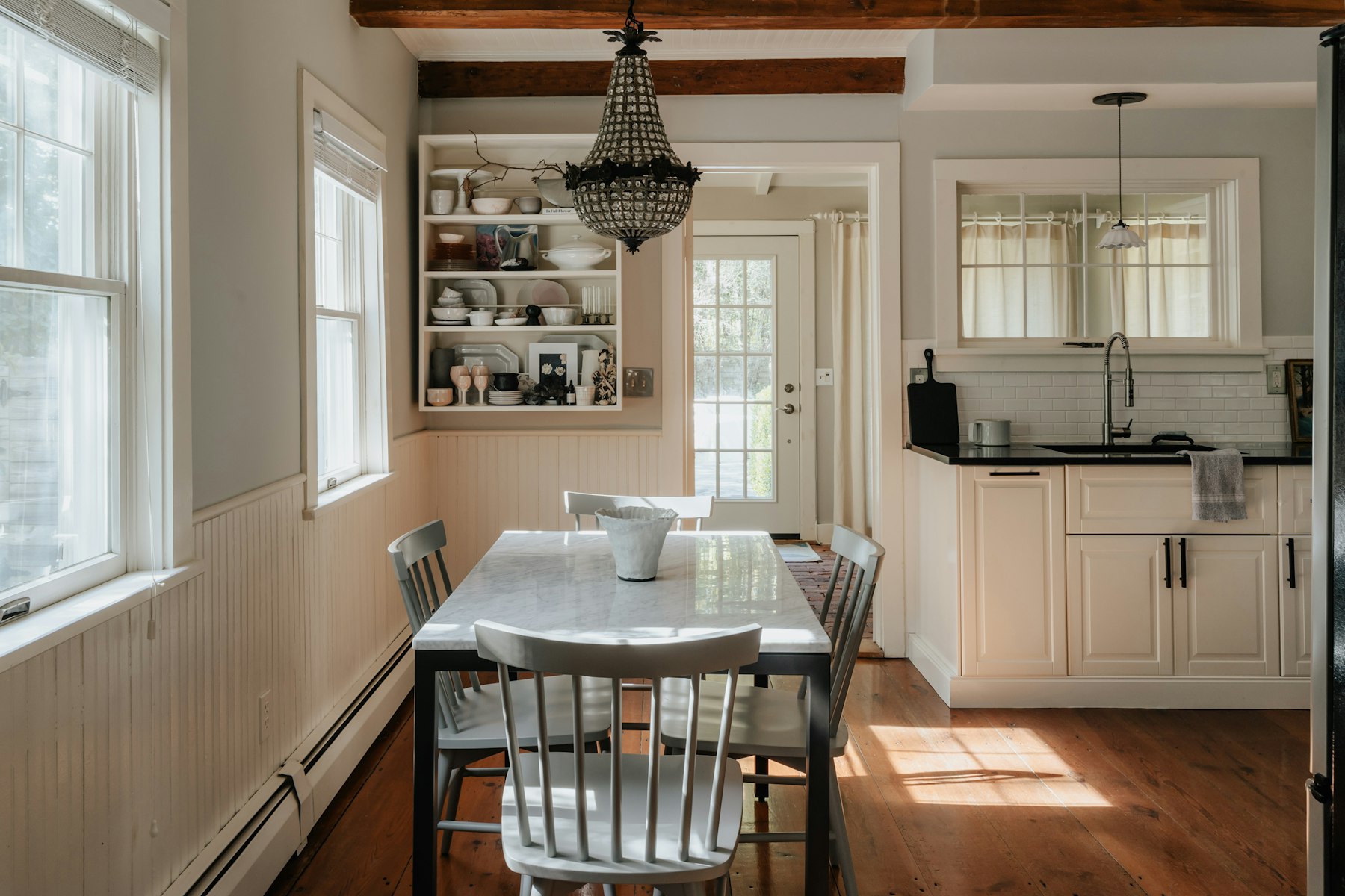 Dining room open to the kitchen