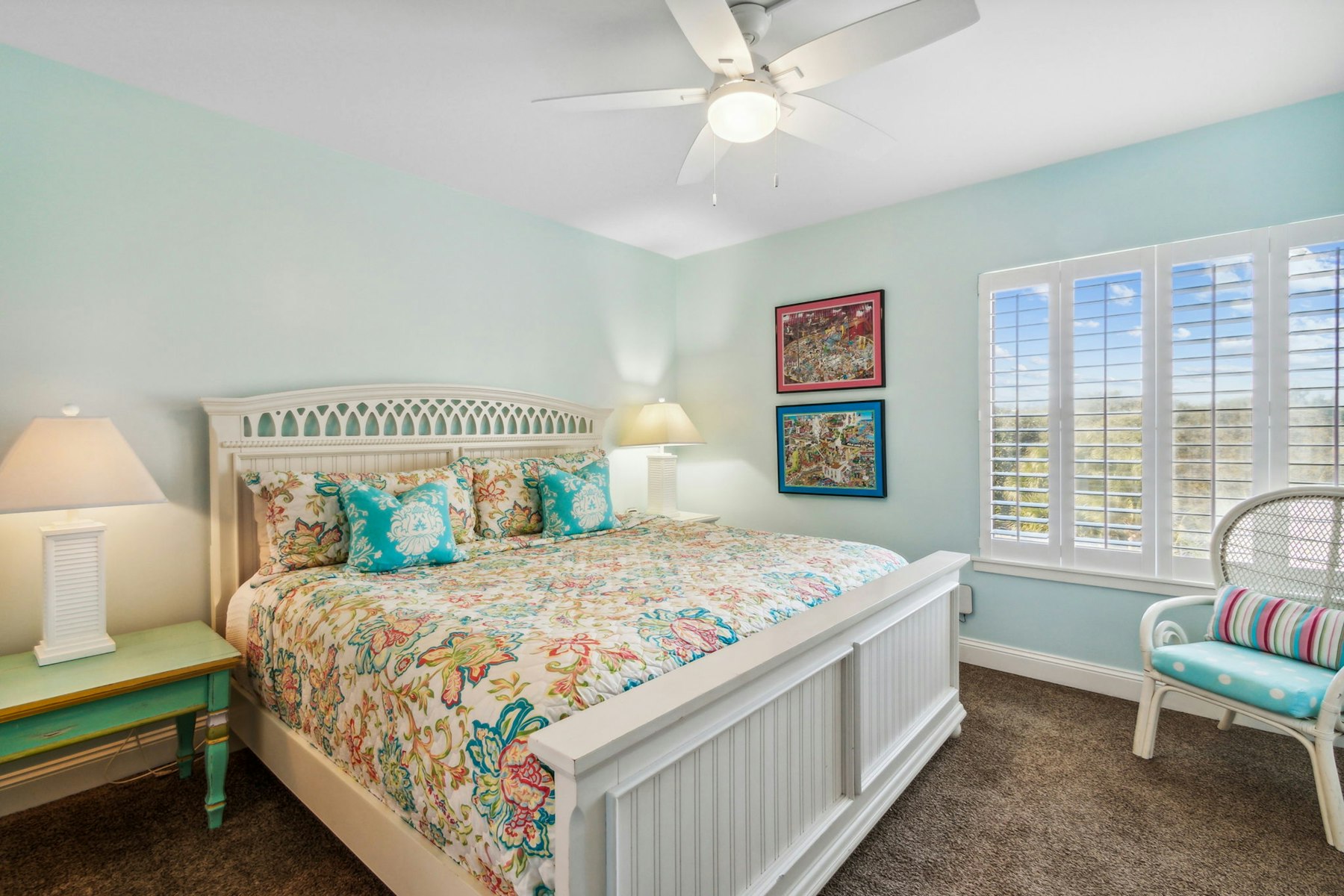 Primary bedroom with a direct door to the lanai