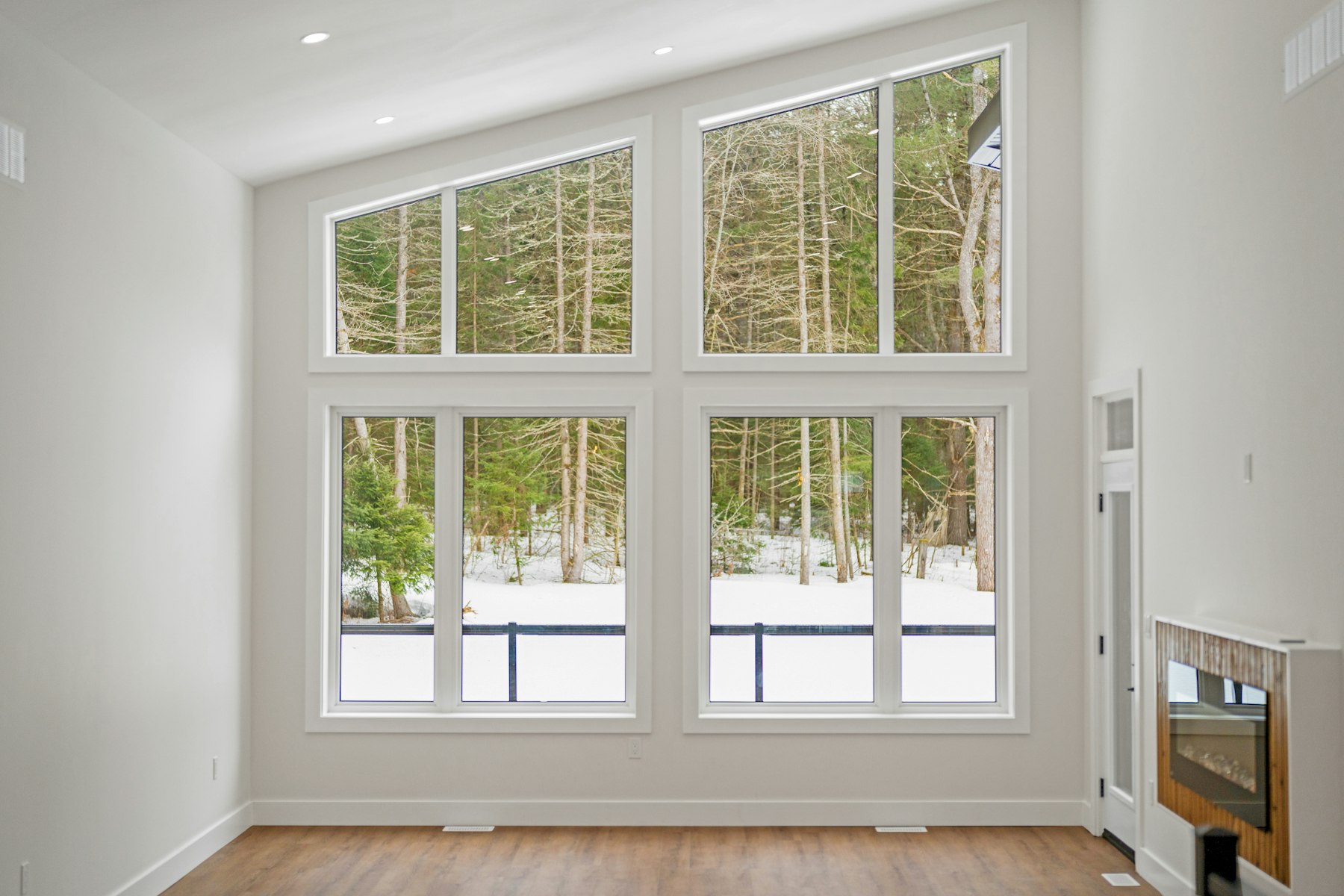 Living room facing the preserve line