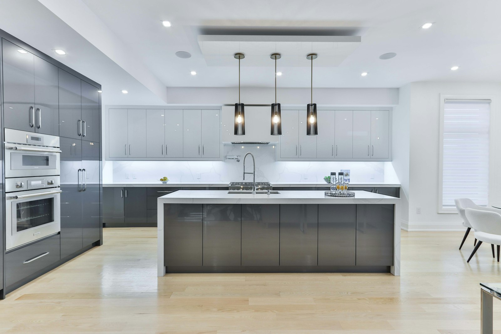 Custom cabinetry and integrated appliances